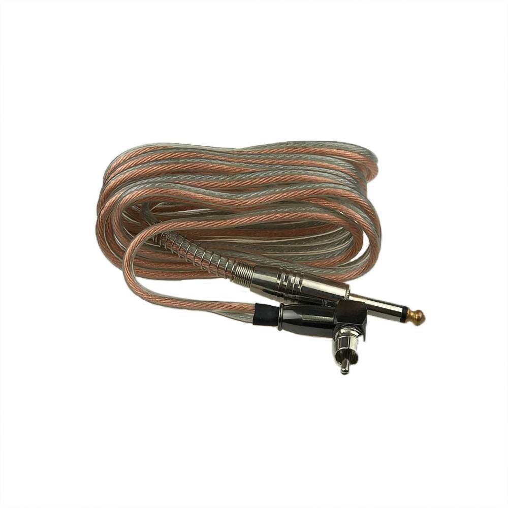 Silicone Gold/Clear RCA Cord - Right Angle