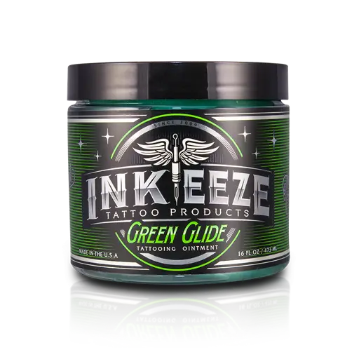 INK-EEZE Green Glide Tattoo Ointment - 16oz