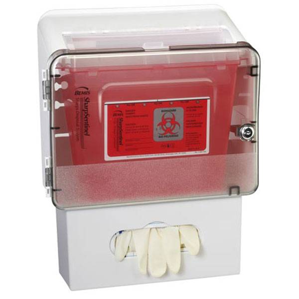 Sharps Container - Glove Holder (Add onto Sharps Wall Cabinet)