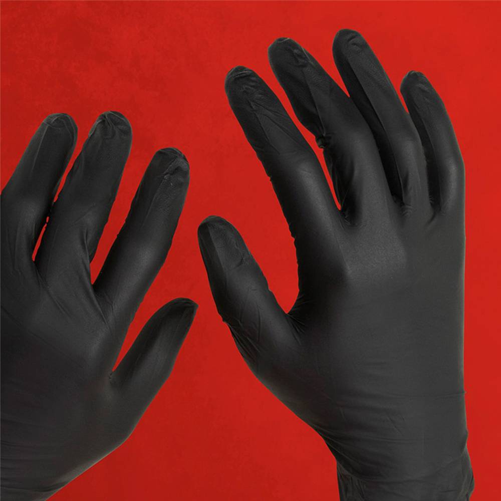 Adenna's Night Angel Black Nitrile Powder Free Exam Gloves