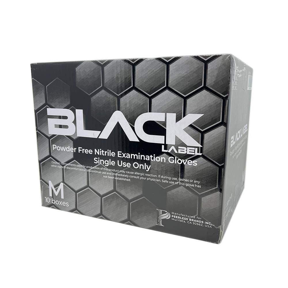 Black Label Nitrile Powder Free Exam Gloves