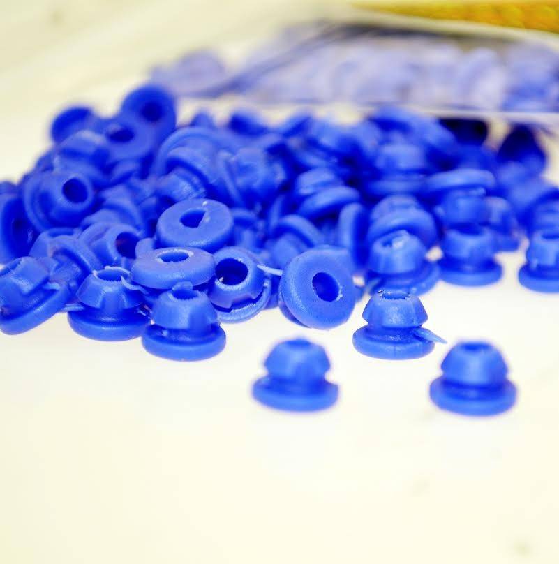 Baffle Rubber Nipple - Blue
